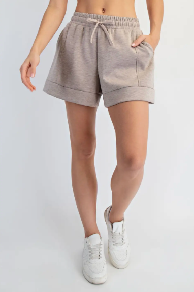Heather Taupe Scuba Short