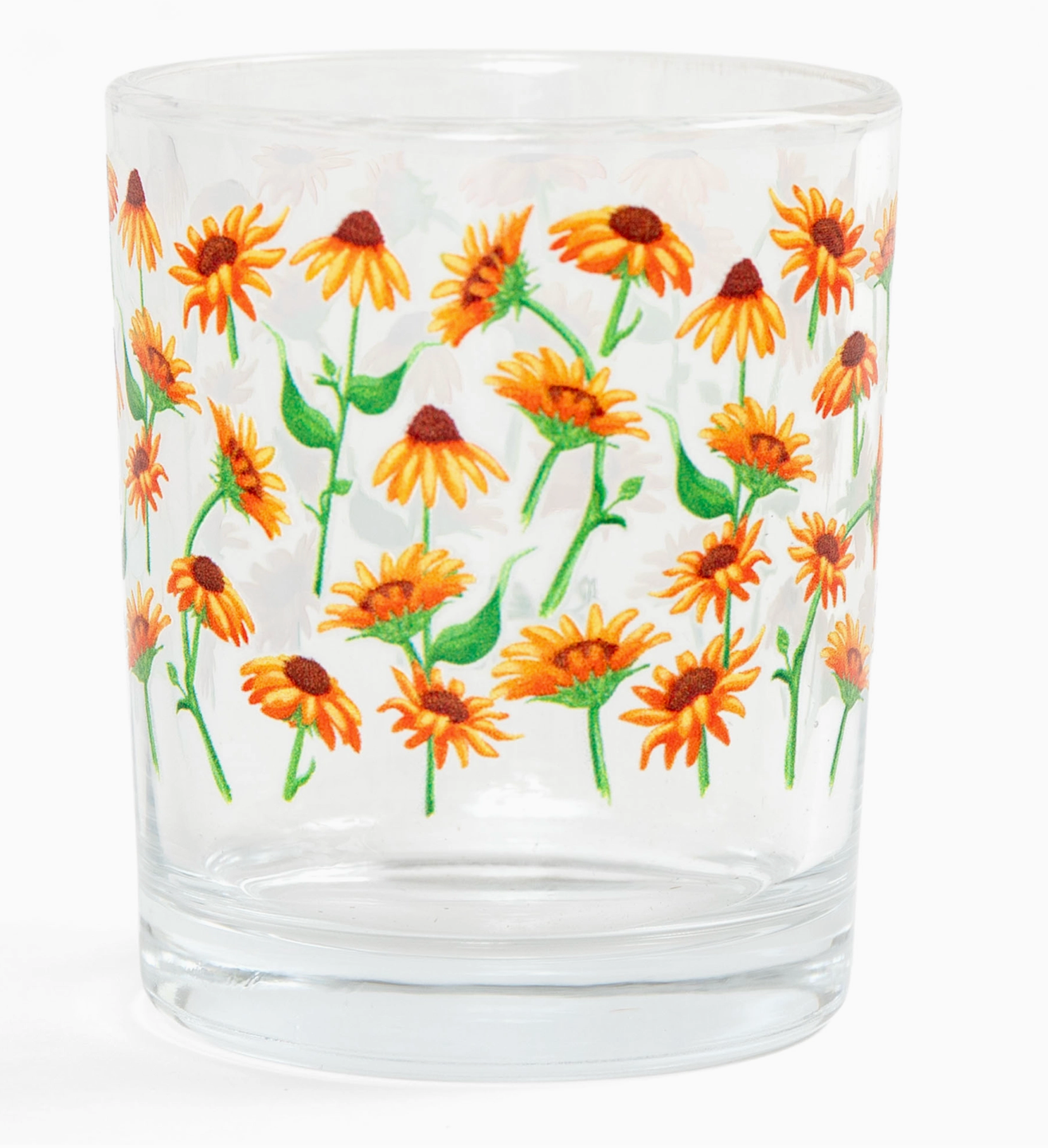 Floral Short Juice Glasses