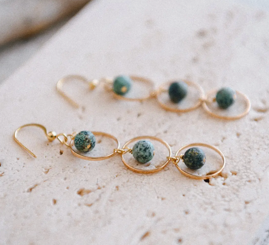 Triple Hoop Drop Earrings