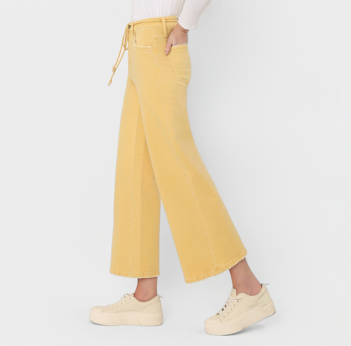 Alma Crop Wide Jeans