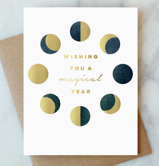 Phases of the Moon Birthday Card