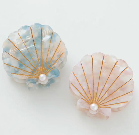 Pearl Seashell Claw Clips