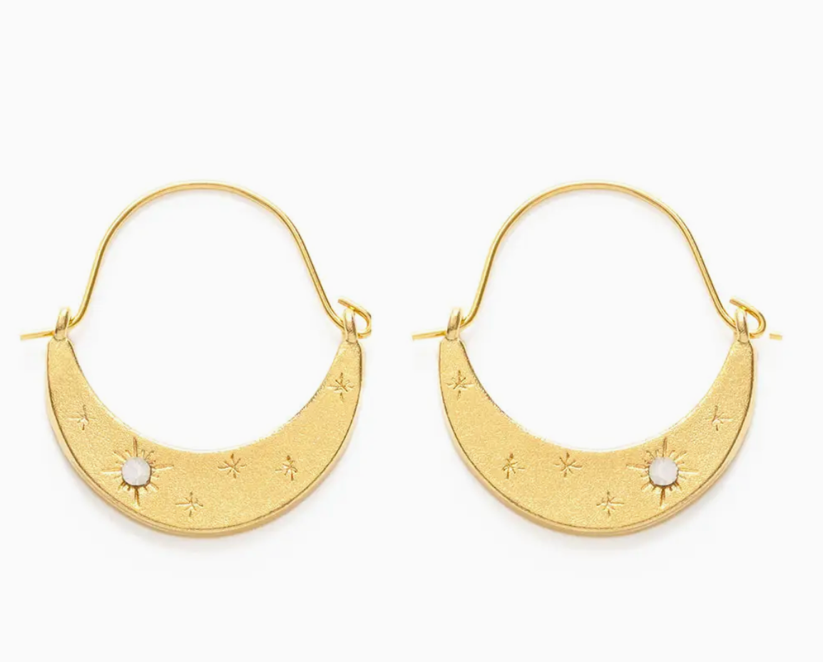 Starlight Crescent Earrings