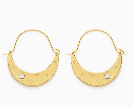 Starlight Crescent Earrings