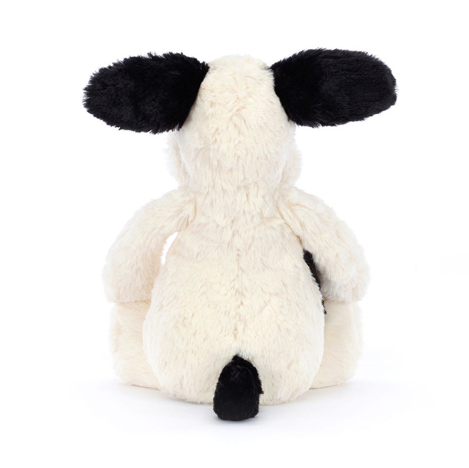 Bashful Black & Cream Puppy Plush