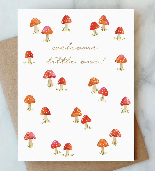 Little Mushroom Baby Card