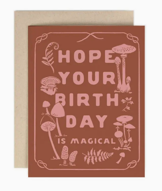 Magical Mushroom Birthday Card