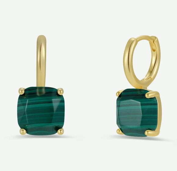 Gemstone Mini Drop Earrings