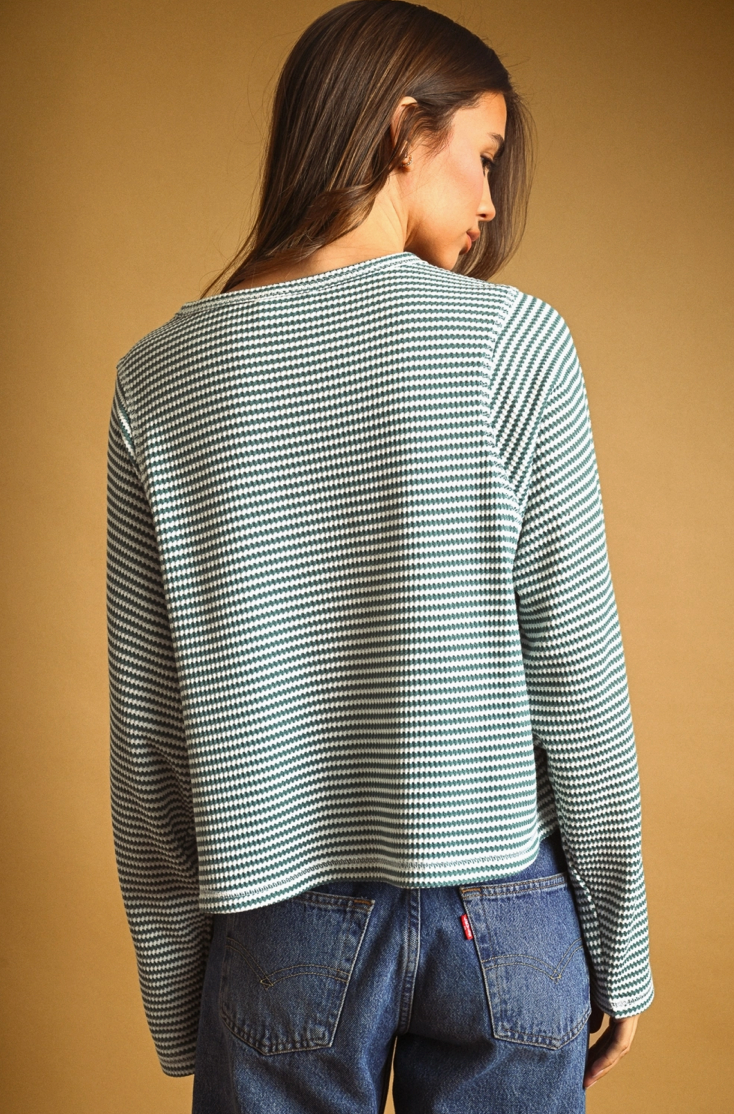 Jade Waffle Knit Top