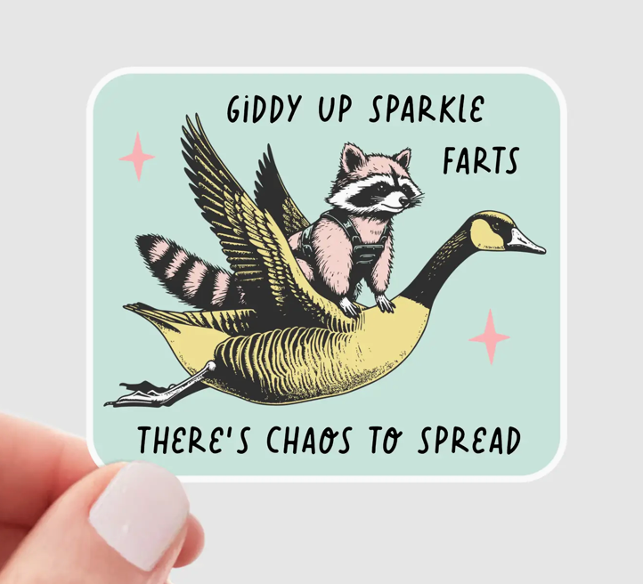 Giddy Up Sparkle Farts Sticker