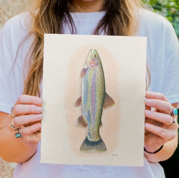 Vintage Trout Print