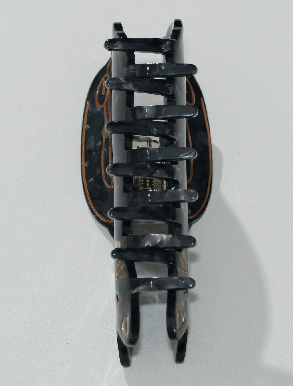 Black Cat Moon Claw Clip