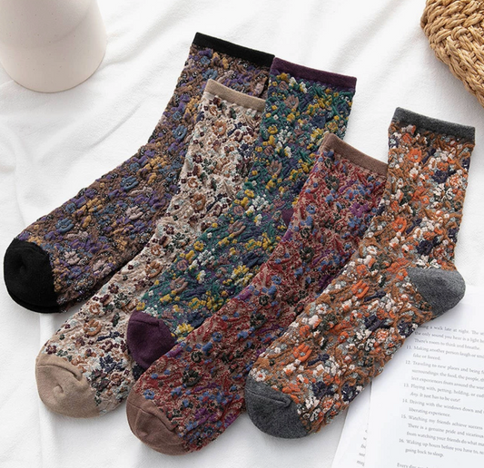 Vintage Floral Fest Socks