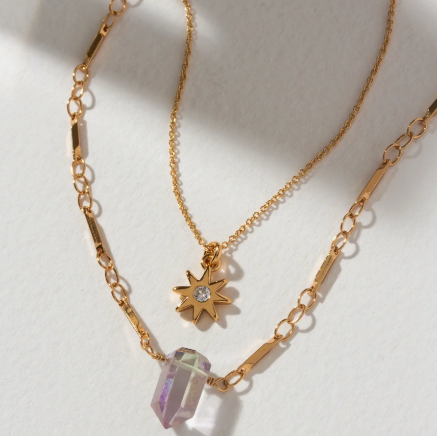 Reflection Gemstone Necklace Set