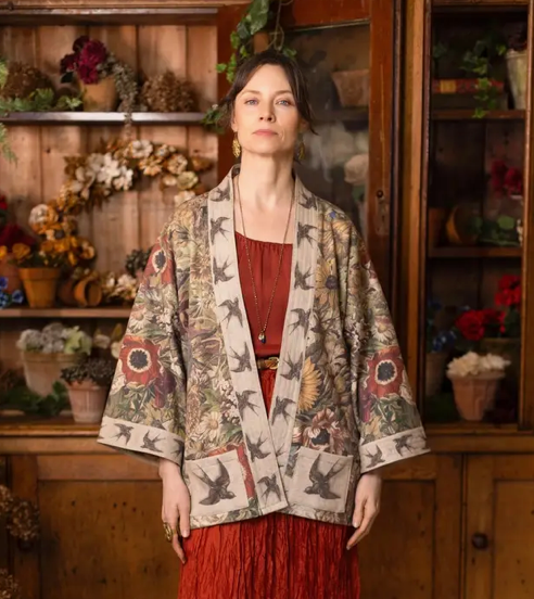 Golden Hour Fleece Cottage Kimono