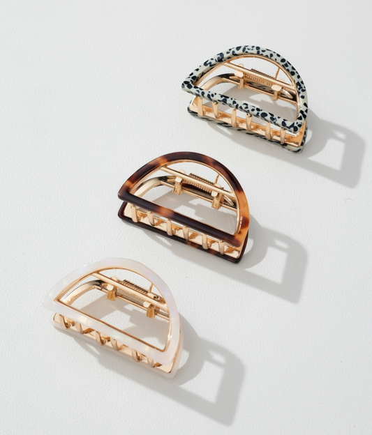 Rosalie Half Moon Metal Claw Clips