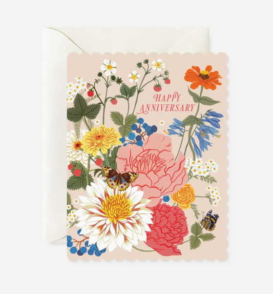 Flora Happy Anniversary Card