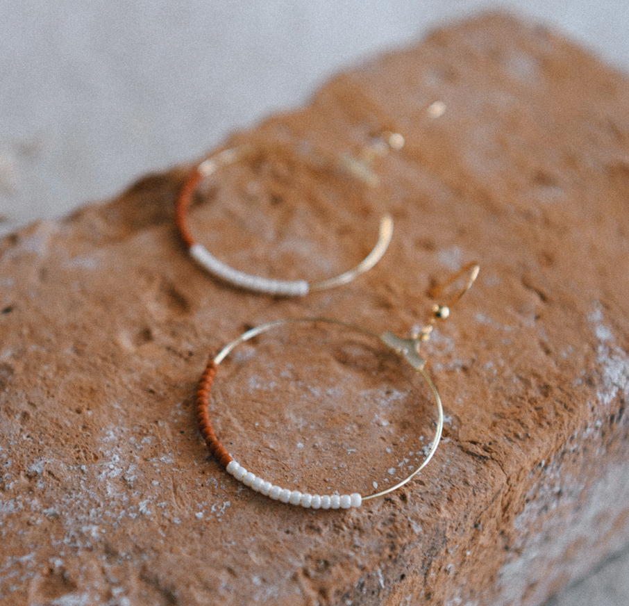 Half & Half Bead Hoops