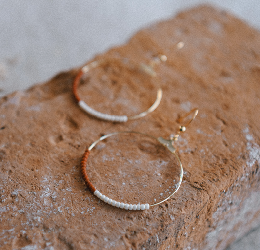 Half & Half Bead Hoops