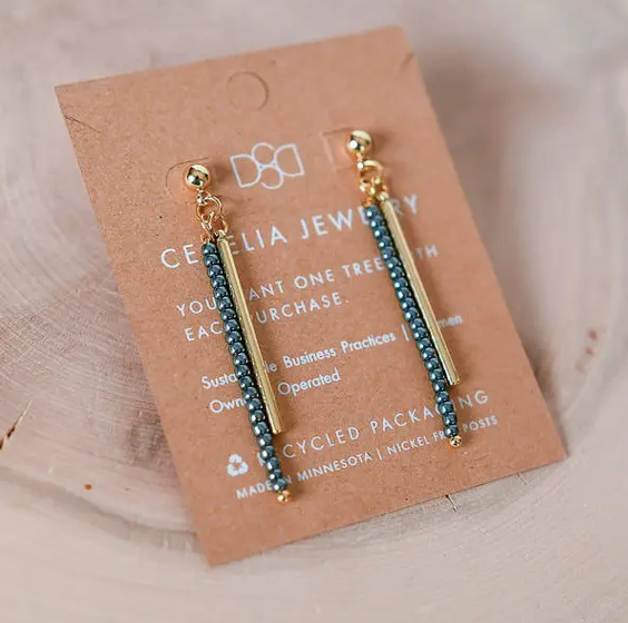 Peacock Drop Earrings