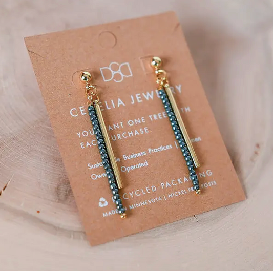 Peacock Drop Earrings