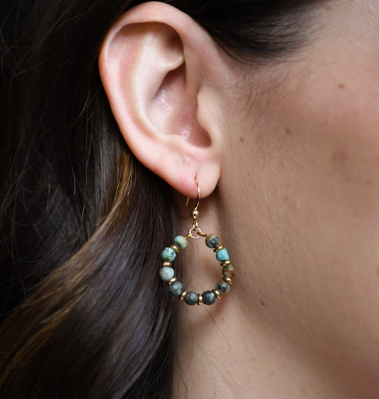 Mini Gemstone Hoops