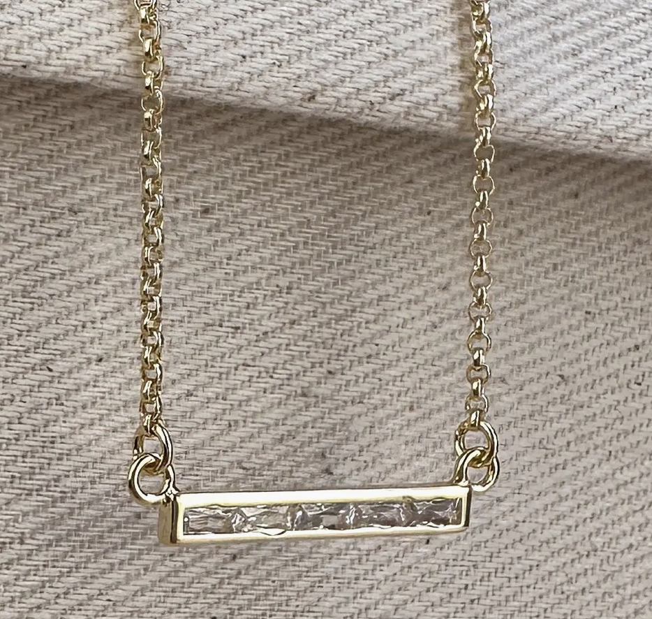 Crystal Bar Necklace