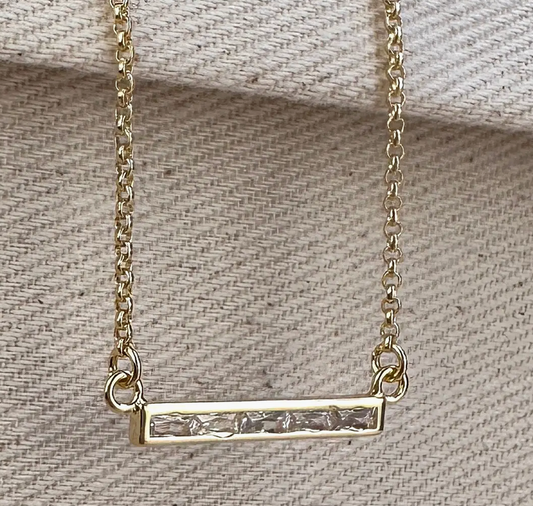 Crystal Bar Necklace