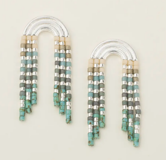 Rainbow Fringe Earrings