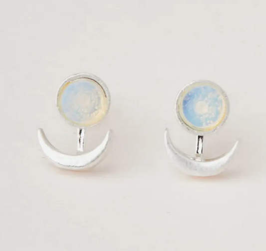 Stone Moon Phase Earrings