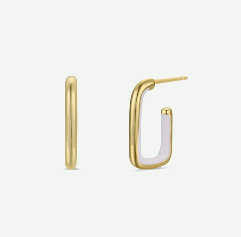 Enamel Rectangle Hoops