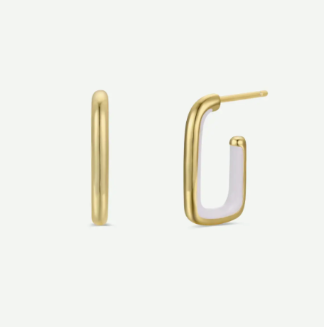 Enamel Rectangle Hoops
