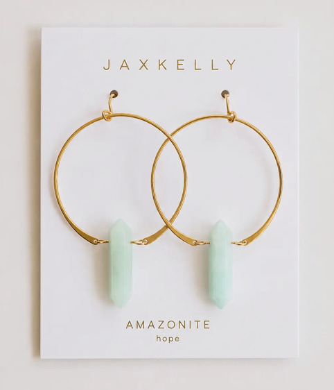 Crystal Drop Hoops