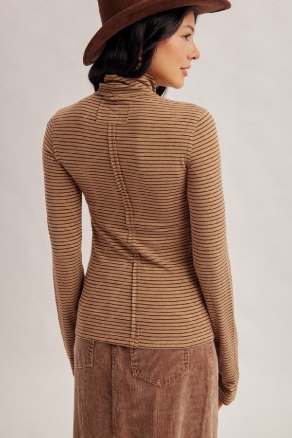 Striped Turtleneck Top