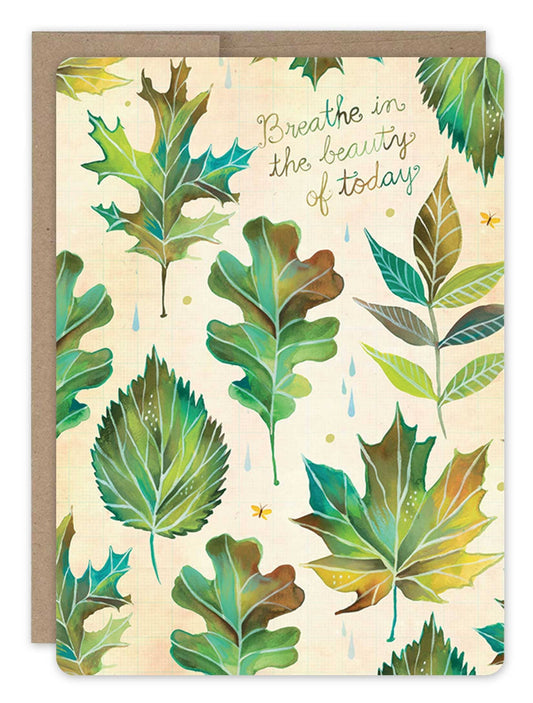 Botanical Leaves Birthday Card