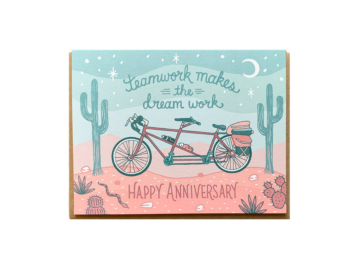 Tandem Bike Anniversary Card