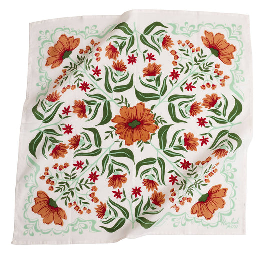 White Flora Bandana