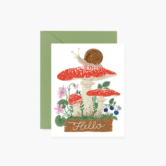 Hello Snail Greeting Card