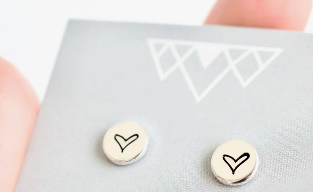 Stamped Silver Studs