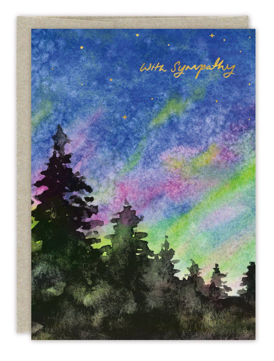 Northern Lights Sympathy Card